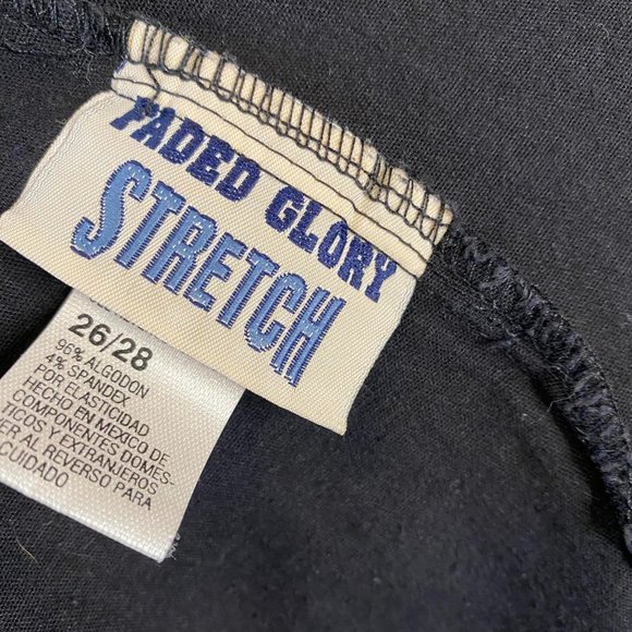 Size 26/28 Faded Glory Stretch Black Elastic Waist Pants - Picture 5 of 8